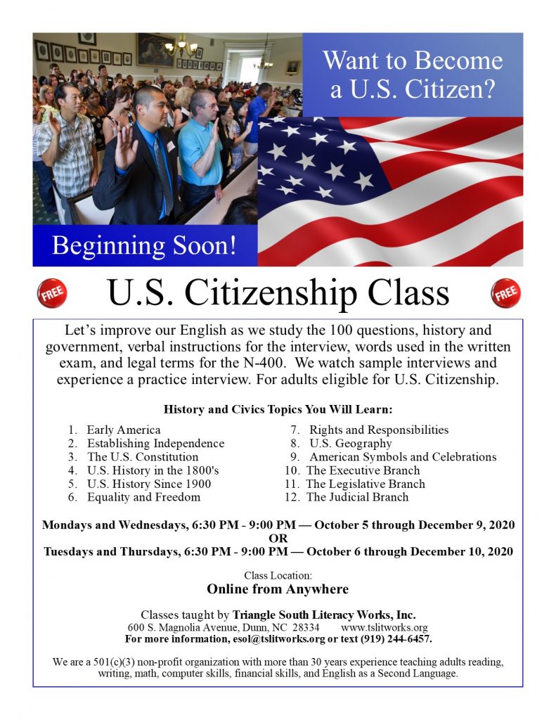 New u s citizenship interview preparation classes begin online tslw 